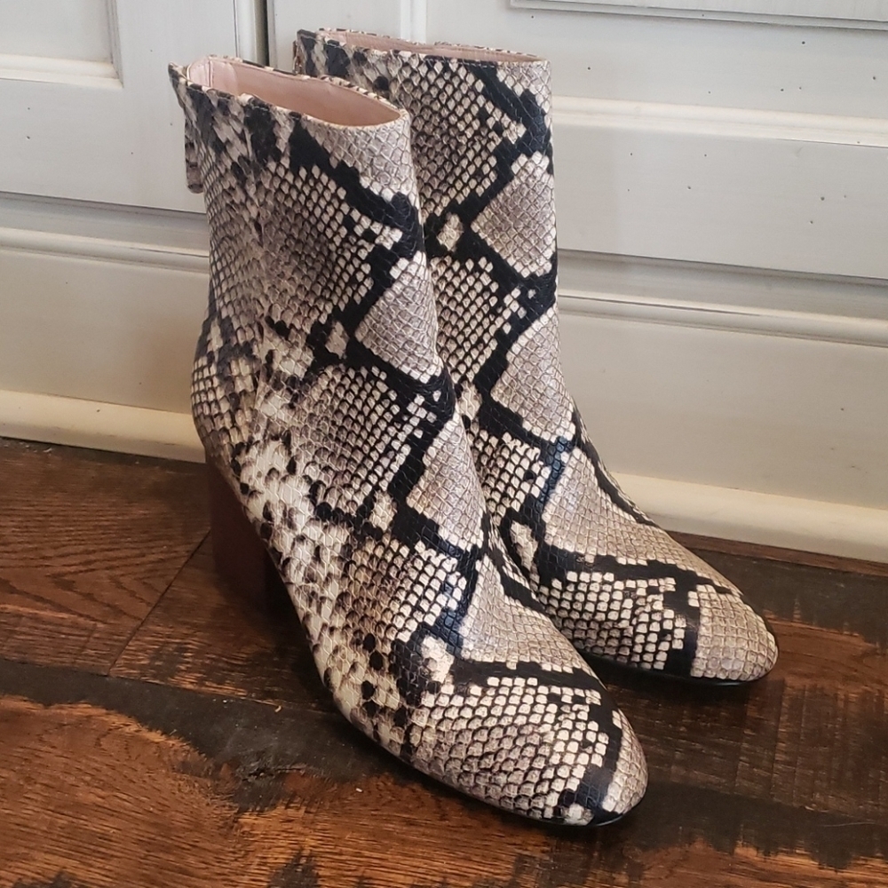 J Crew Sadie Boots In Snake-Embossed Leather Ab078